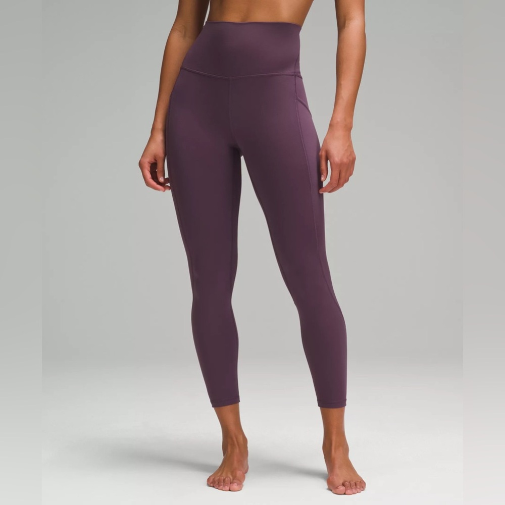 Lululemon maroon leggings with pockets